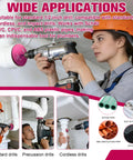Person using PVC Pipe Reamer Kit With Carbide Blades, 6 Pack for Plastic Pipe Fittings, CNC aluminum head on PVC piping