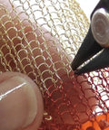 Close-up of wire mesh loom from Go To Jewelry Making Kit For Beginners With A 7 Piece Wire Mesh Loom Set And Draw Plate Ergonomic Crochet Looms