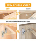 Comparison of Two Pack Professional Grade Frameless Soft Close Inset Cabinet Hinges With Clip On Mount Speed Adjustable and others.