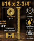 Fourteen Gauge Bronze Self Drilling Screws For Trailer Decks And Steel Panels Star Drive T30 Fasteners Bulk Box with detailed specs.