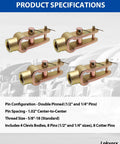 Four Pack Slack Adjuster Clevis Double Pin Kit With Straight Pins For Heavy Duty Air Brake Linkage Built To Last Five Eighths Inch By Eighteen Threaded