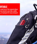 Tubeless Bike Tire Repair Kit For MTB And Road Bikes With Storage Can Quick Puncture Fix On The Trail in a backpack pocket