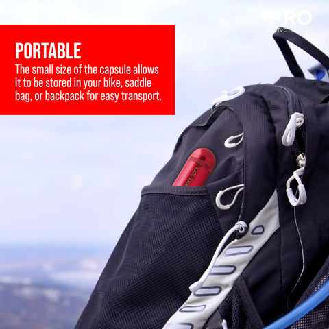 Tubeless Bike Tire Repair Kit For MTB And Road Bikes With Storage Can Quick Puncture Fix On The Trail in a backpack pocket