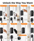 Multiple unlocking methods for Home Key Smart Lock For Front Door, HomeKit Compatible Fingerprint Keypad Deadbolt With Built In WiFi.