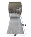 Reflective Bubble Insulation Roll 12 Inch Width By 125 Foot Length One Sided Bubble Pack For Summer Heat And Cold Weather