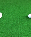 All Direction Putting Cup Ring Indoor Golf Practice Hole Trainer with white ring and putter on green turf