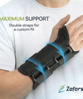 Carpal Tunnel Wrist Brace With Two Straps And Metal Splint Stabilizer For Tendinitis And Arthritis Pain Relief Large Extra Large