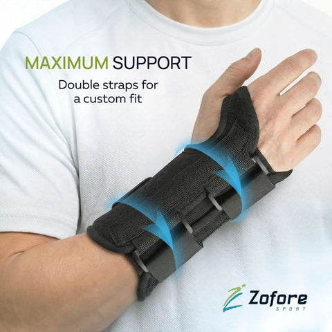 Carpal Tunnel Wrist Brace With Two Straps And Metal Splint Stabilizer For Tendinitis And Arthritis Pain Relief Large Extra Large