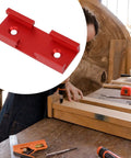 Red T Shape Track Cross Connector for Router Table Intersection Slot Jig Profile Double Cut Woodworking Tool in workshop