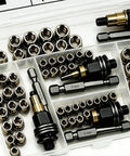 Rivet Nut Tool Kit With 60 Piece M3 To M8 Threaded Inserts In One Box Rustproof Automotive Repair Accessory For Quick Sheet Metal Fixes Durable Fastener Set For Automotive And Metalworking Projects, assorted inserts in storage case