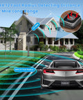 Solar Wireless Driveway Alarm For Cars Only Easy Car Only Vehicle Detector With Low False Alarms Weatherproof Outdoor Sensor Works In Rain Or Snow Temperature Range Minus Four To One Forty Fahrenheit Quick Setup And Reliable Alerts, 1/2 mile range