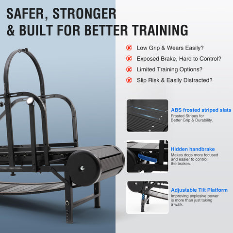 Dog Treadmill For Large And Medium Dogs With Adjustable Ramp Slatmill For Exercise Pedometer Tracking Indoor Home Use Up To 300 Pounds For A Healthy Active Pet Life