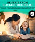 Mother and child reading under warm light from Vintage LED Edison Bulb With Ultra Thin Spiral Filament 2700K Cozy Warm White Glow Non Dimmable T45 Tubular Light Bulb 40 Watt Equivalent Clear Glass E26 Base 120V 4 Pack.