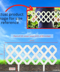 Garden Edging Border Kit 10 Pack 23x8.5 Inch White Plastic Fence Panels For Yard Lawn Patio Pathways Trees Landscape Edging For Flower Beds And Outdoor Decor Easy Install shown with dimensions and size reference