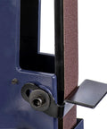 Close-up of Benchtop Combo Belt And Disc Sander With 2 Inch X 42 Inch Belt and 6 Inch Disc showing motor and housing details.