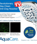 4X High Pressure Handheld Showerhead With 10 Spray Modes And Built-In Chlorine Filter displayed highlighting anti-clog nozzles