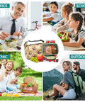 Insulated Lunch Bag For Work And Travel, Leakproof Reusable Lunch Tote With Cowboy Desert Theme in various settings