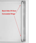 Back view of Built To Last No Nonsense Heavy Duty 16x16 Commercial Grade Steel Access Door with flush universal mount and concealed hinge.