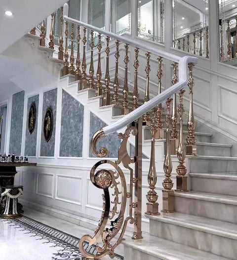 Reliable Adjustable Stair Railing Columns Built Tough For Home Upgrades Featuring A Straight Forward Install, elegant design with polished spindles.