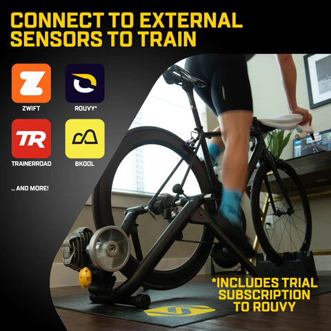 Fluid2 Indoor Bike Trainer For Road And Mountain Bikes With Realistic Road Feel And Progressive Fluid Resistance setup