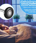 Super Quiet Nylon Garage Door Rollers 24 Pack With 6200Z Bearings And 4.7 Inch Stems, image of roller detail in relaxing environment
