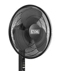 Three Speed 16 Inch Oscillating Pedestal Fan With 90 Degree Head Adjustable Height And Tilt Powerful Airflow For Home Or Office Black MTFS-16B-BLK