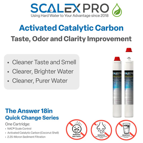 18 Inch Quick Change Water Filter Cartridge Packed With Premium Catalytic Carbon To Kick Hard Water Scale To The Curb While Filtering Chlorine Fast For Commercial Coffee Brewers And Ice Machines That Require A Smooth Daily Grind