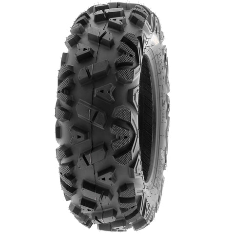 Aggressive tread of Set Of Four 25x8-12 Front And 25x10-12 Rear ATV UTV Tubeless 6PR Tires Power I A033 Bundle for trails