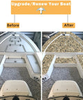 Before and after installing Camouflage EVA Boat Flooring 6mm Self Adhesive Marine Decking Sheet 94 By 35 Inches