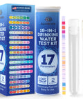 All In One Water Test Kit With 125 Strips For Home Tap And Well Water Quality Check Detects Hardness Lead Iron pH Copper Fluoride Chlorine And More With Fast Easy Accurate Results, 125-strips set