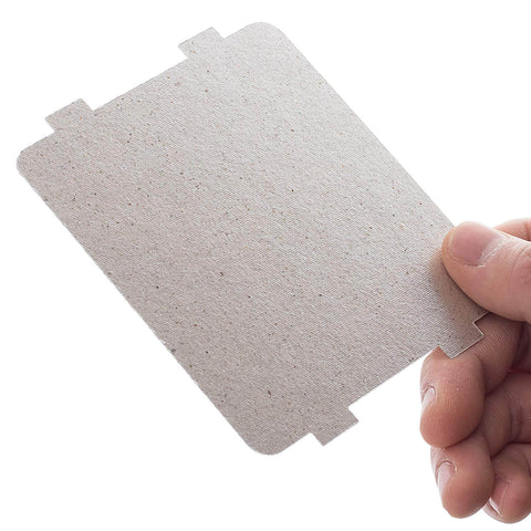 Five Pack Waveguide Covers For Microwave Ovens Replacement Parts Thick Heat Insulation Mica Sheet held by hand
