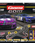 Box of Talladega NASCAR Slot Car Race Set With Electric Power Includes Two Cars And Two Hand Controllers 1 43 Scale