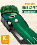 Indoor Golf Putting Mat For Real Green Speed And Wrinkle Free Surface 8 Foot Practice Putting Mat With Lenticular 3D Backplate