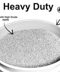 Top view of 5 Gallon Airtight Bucket With Gasket Lid, Food Grade BPA Free Plastic, Heavy Duty Multi Use Storage with metal handle.