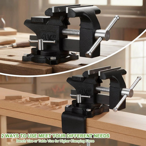 Shop Beast 4.5 Inch Bench Vise With Zero Drill Clamping Base For Workbenches Ninja Grip Table Vice for versatile use.