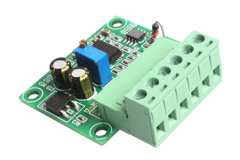 Frequency To Voltage Converter Module 0 Hertz To 10 Kilohertz Digital To Analog Converter with green terminal block and capacitors