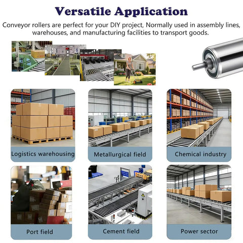 Stainless Steel Conveyor Roller For Coyote Fence 2 Inch Diameter By 19.7 Inch Length Beefy Spring Loaded Rustproof Rollers applications