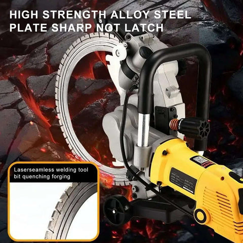 Professional Grade 8000W Brushless Concrete Wall Cutting Saw With 29Cm And 39Cm Blades showing heavy-duty steel blade and motor.