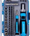 Ultra Handy 68 Piece Ratcheting Screwdriver Set With Magnetic Bits And Sockets In A Tough Impact Case For Home Auto Electronics And DIY Projects Ready To Tackle Any Grab And Go Quick Fix