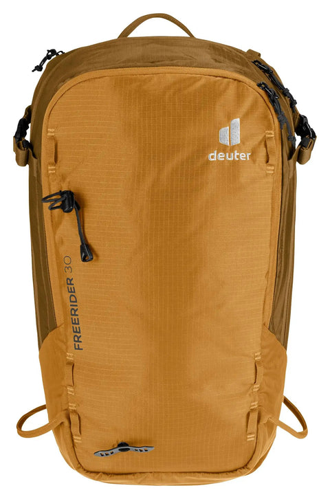 Front view of 30L Ski Tour And Mountaineering Backpack Built For Powder Days With Weatherproof Breathable Fabric in Cinnamon Almond Color