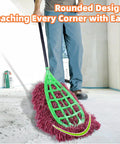 Tough As Nails Commercial Yard Broom With Reinforced Frame And Extra Long Handle for efficient floor sweeping in corners.