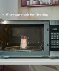 Glass Measuring Cup 5 Oz 150 Ml Shot Glass With V Spout And Insulated Handle inside microwave for heating