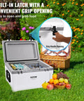 Ultra Light Hard Cooler 52 Qt with heavy duty handle keeps ice for up to six days ideal ice chest for camping road trips and outdoor adventures