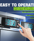 Heavy Duty Commercial Refrigerator And Freezer Combo With Dual Temp Zones For Restaurants And Bars control panel showing adjustable LCD display.