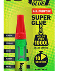 Precision Control Quick Dry Super Glue Pen for Plastic Ceramic Wood Metal and More Clear Adhesive package with red cap