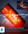 Two Pack Submersible Rectangular LED Stop Tail Turn Signal Side Marker Lights For 12V RVs Trucks Trailers Boats Marine Use