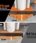Contour Gauge Duplicator With Lock Two Pack 5 Inch And 10 Inch showing depth comparison on pipes for precise fit.
