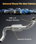 Rock Solid 304 Stainless Steel Oxygen Sensor Bung And Plug Kit With M18 X 1.5 Thread and exhaust pipe for gasoline engines.
