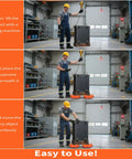 Heavy Duty Machinery Mover Skate Dolly With 6 To 12 Ton Capacity, Four Pu Swivel Wheels & Reinforced Carbon Steel Frame For Industrial Equipment, Factory Warehouse Moves in use for lifting and moving heavy equipment.