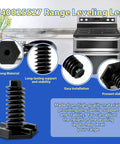 Two Pack Oven Range Leveling Leg Set for Ranges and Ovens Durable Aluminum Feet Heavy Duty Replaces 740025527 74002557